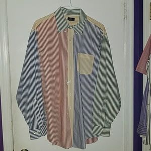 Brooks Brothers L/S Button down fun stripe shirt